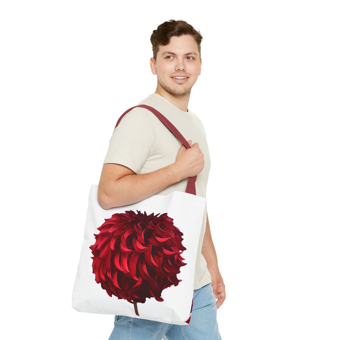 Red Dahlia Tote Bag