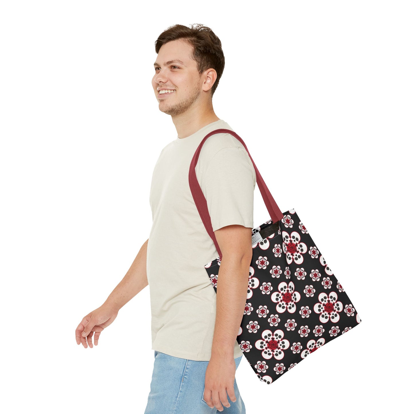 Skull Flower Tote Bag