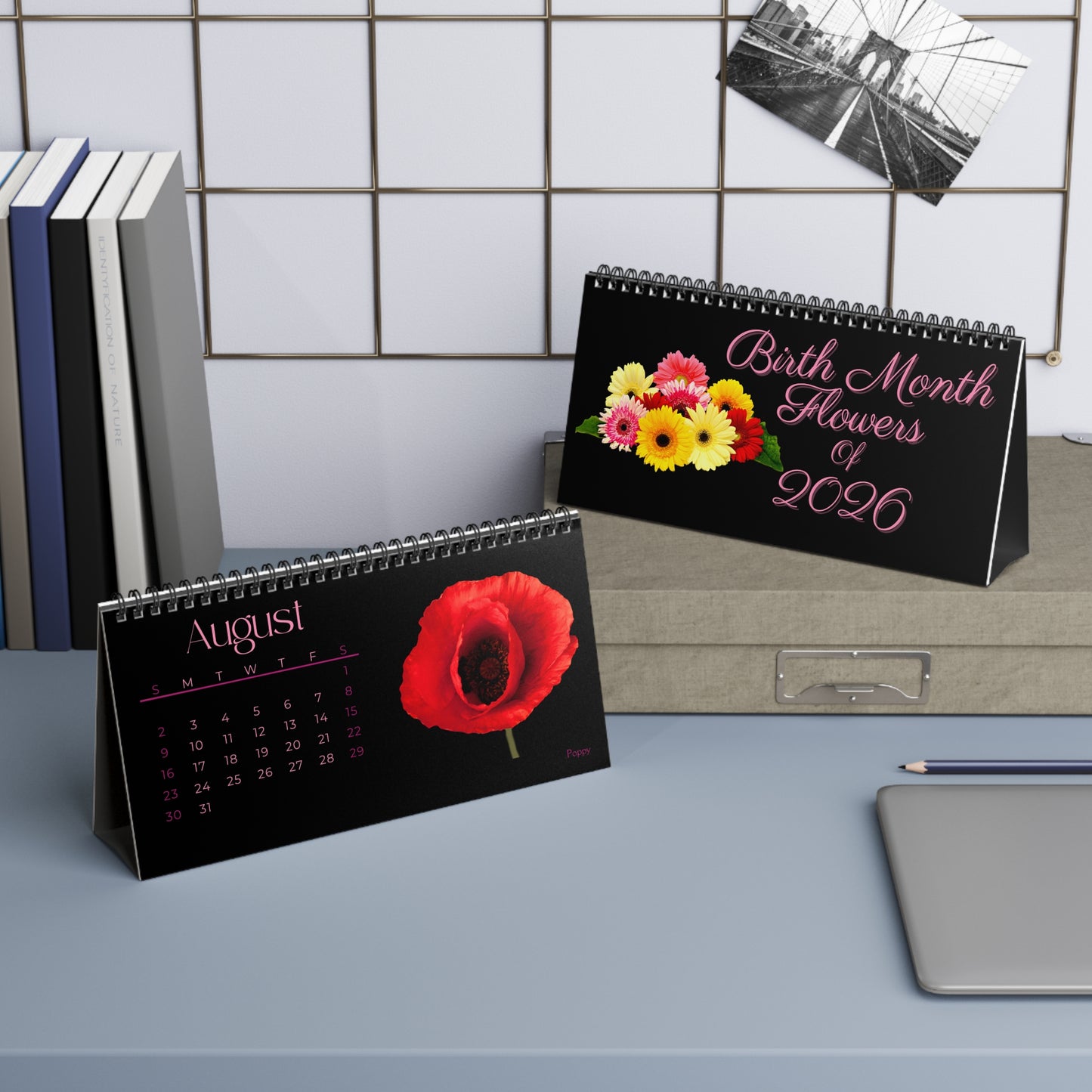 Birth Month Flowers of 2026 Desktop Calendar