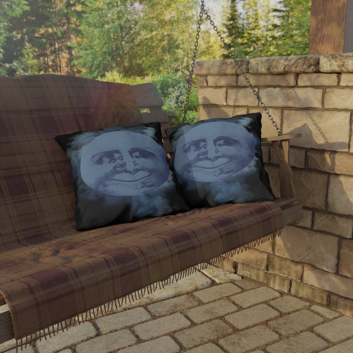 Lover's Blue Moon Outdoor Pillows