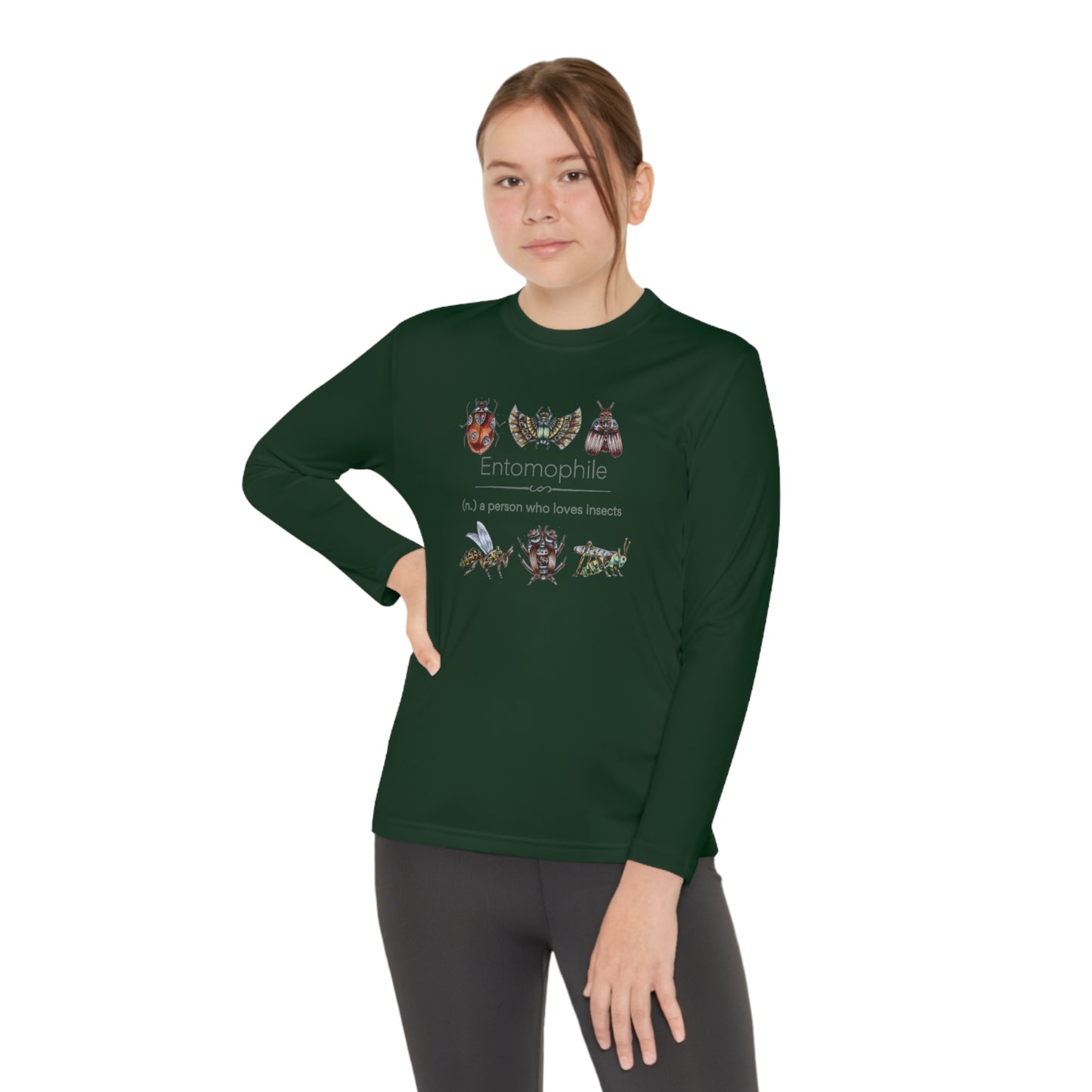 Entomophile II - Lover of Insects and Bugs Youth Long Sleeve Competitor Tee
