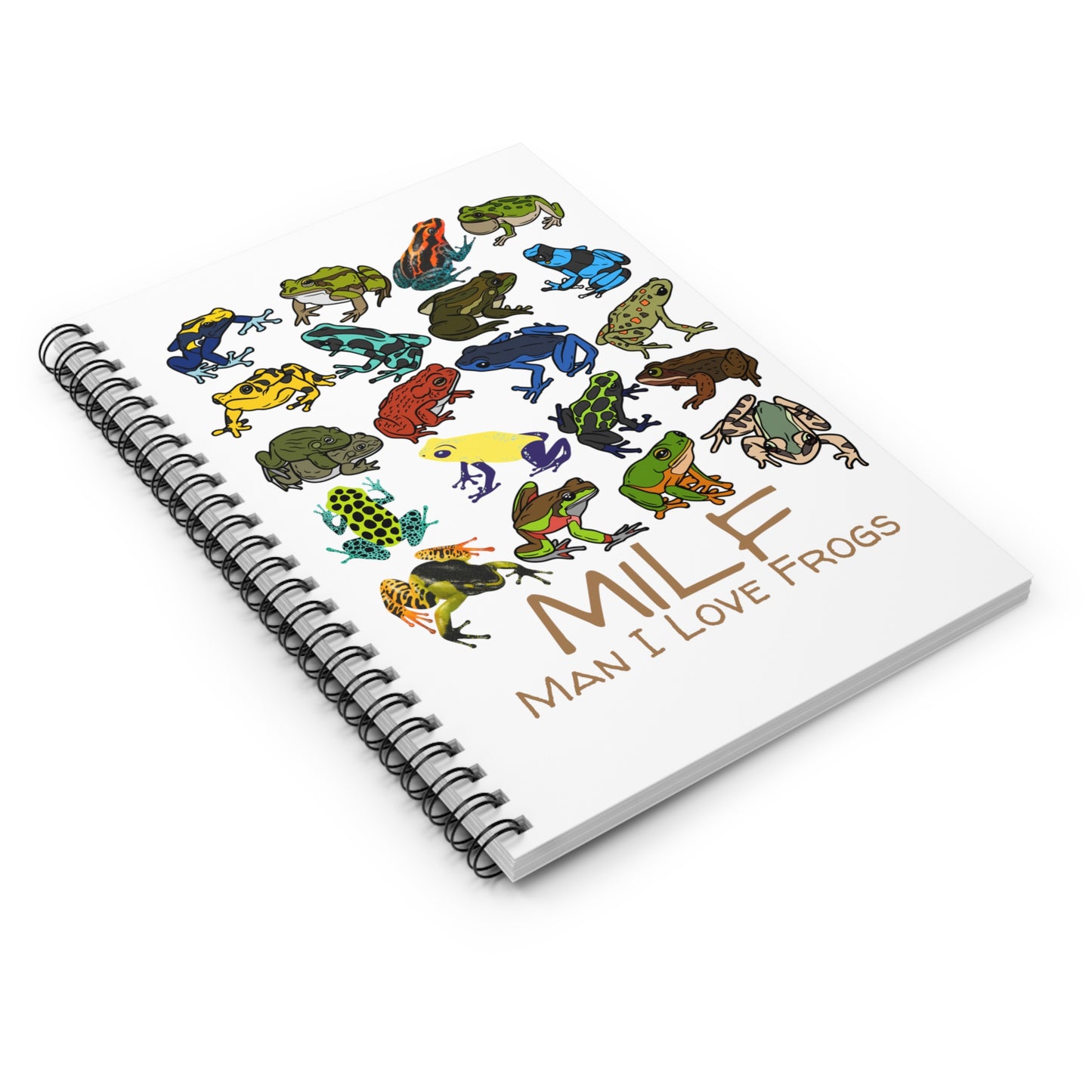 Man I Love Frogs (MILF) Spiral Notebook - Ruled Line