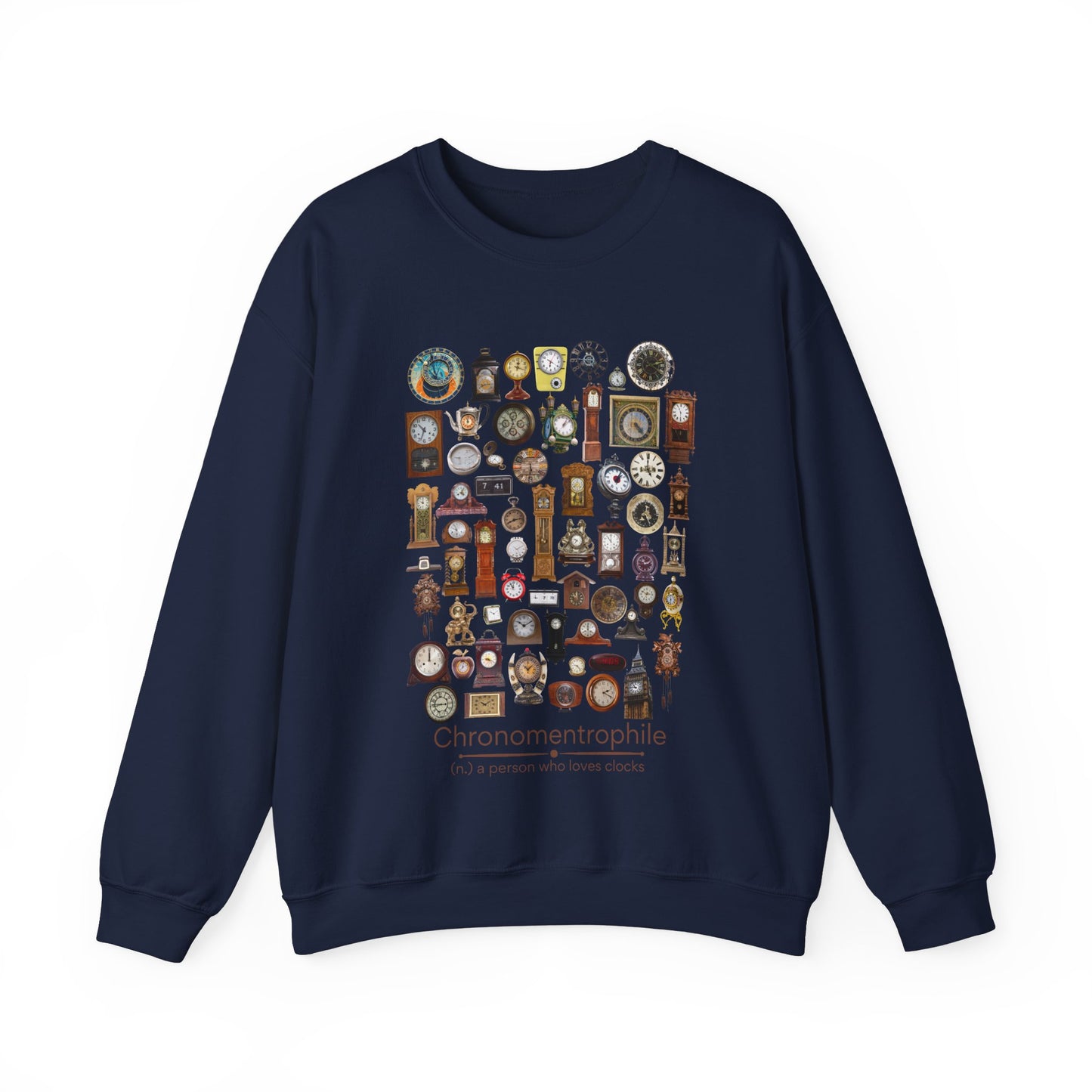 Chronomentrophile - Clock Lover Unisex Heavy Blend™ Crewneck Sweatshirt