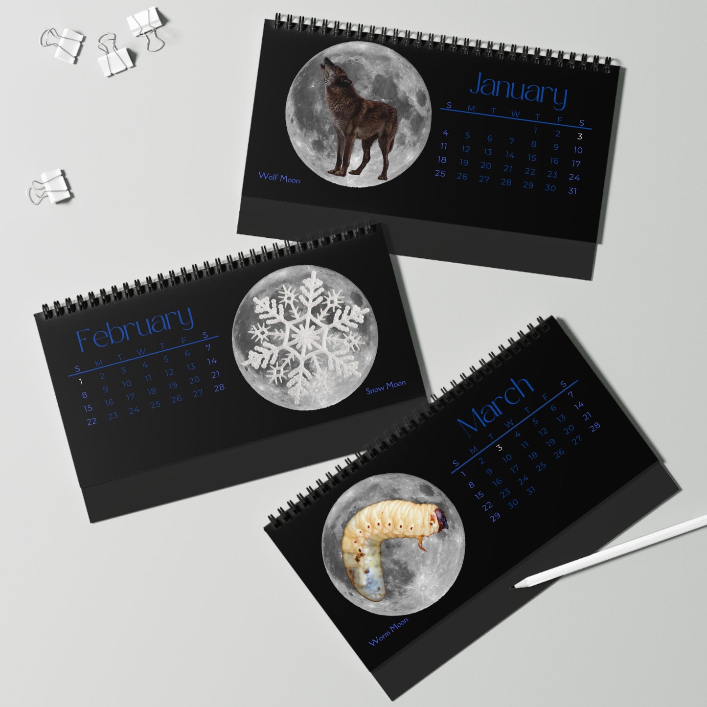 Full Moon Names of 2026 Desktop Calendar