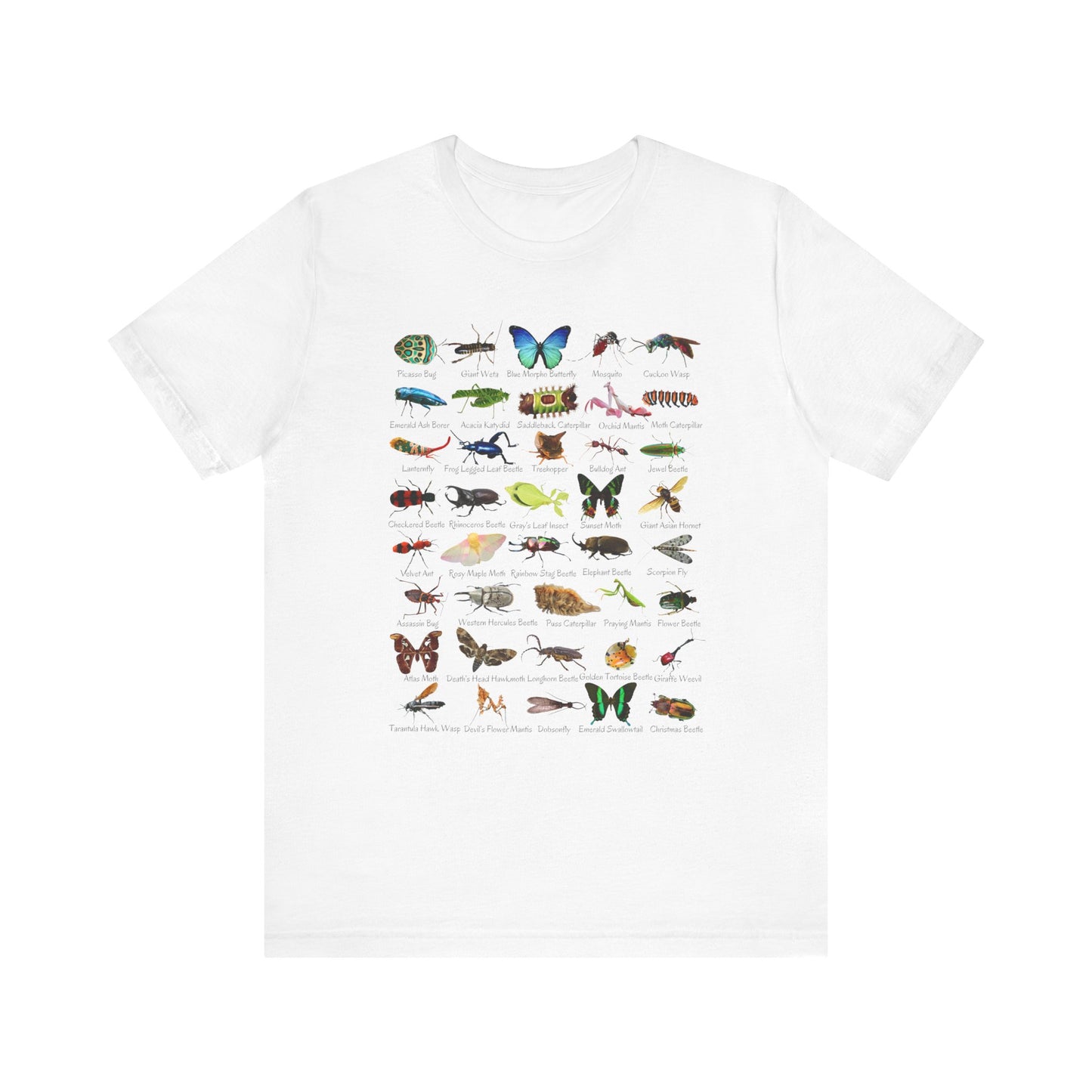 Impressive Insects T-shirt with 40 cool bugs