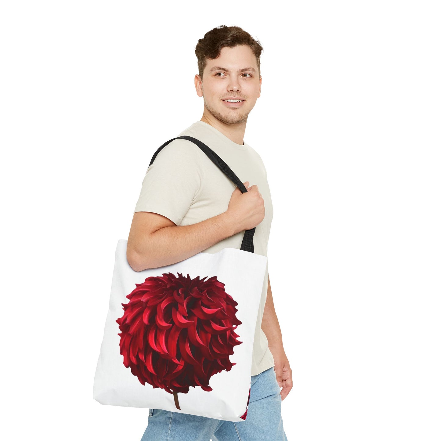Red Dahlia Tote Bag