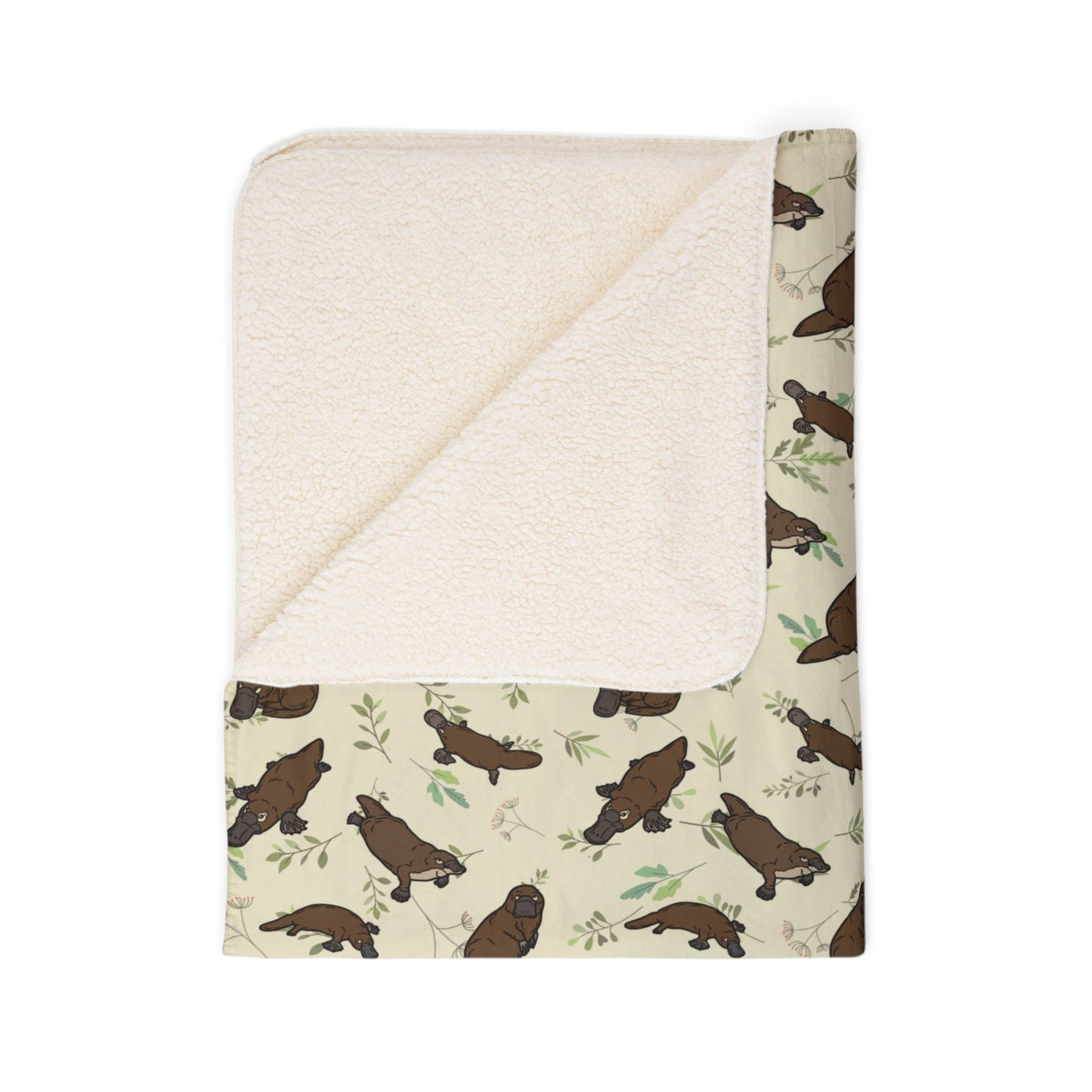 Platypus Paradise Fleece Sherpa Blanket