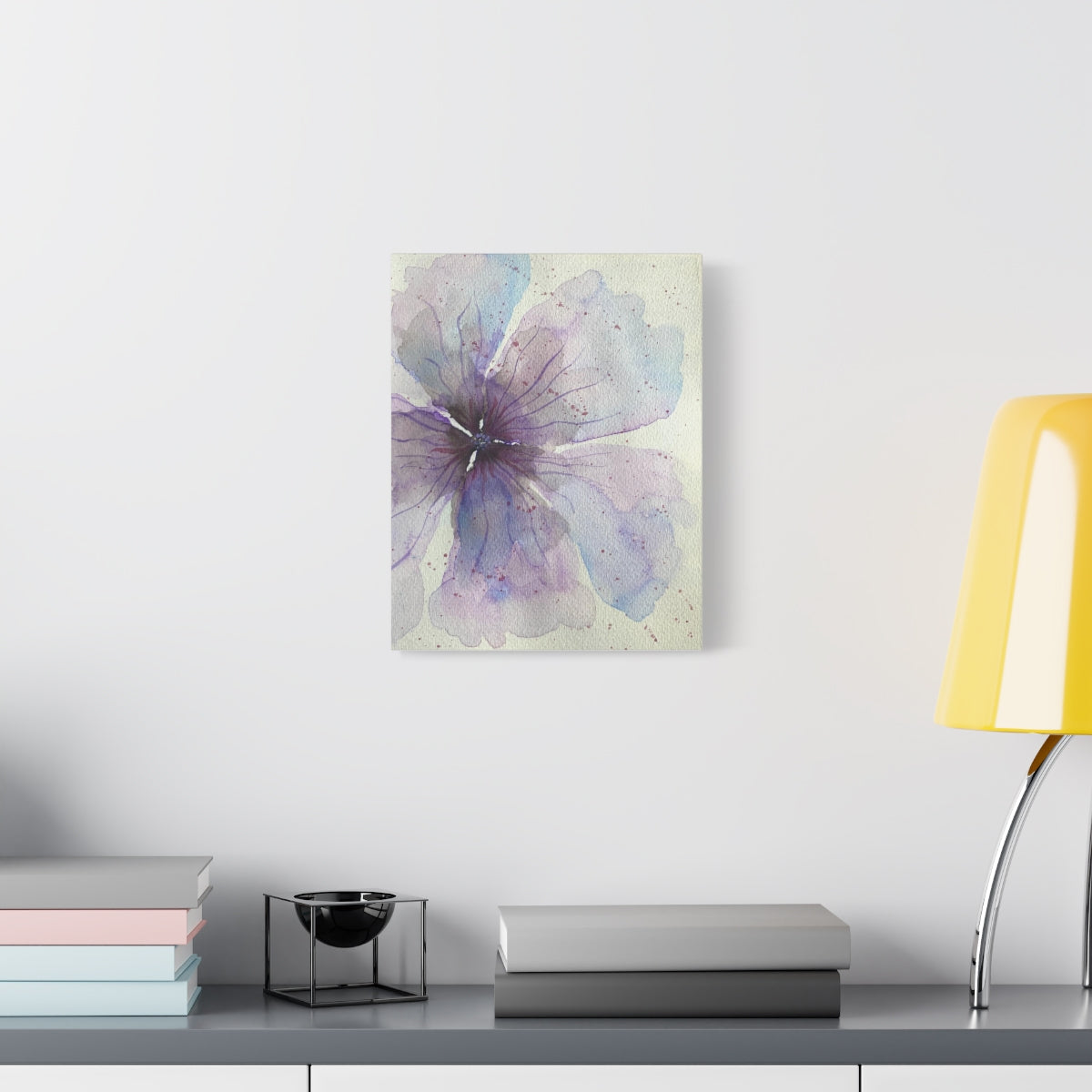 Watercolor Flower Painting Matte Canvas, Stretched, 1.25"