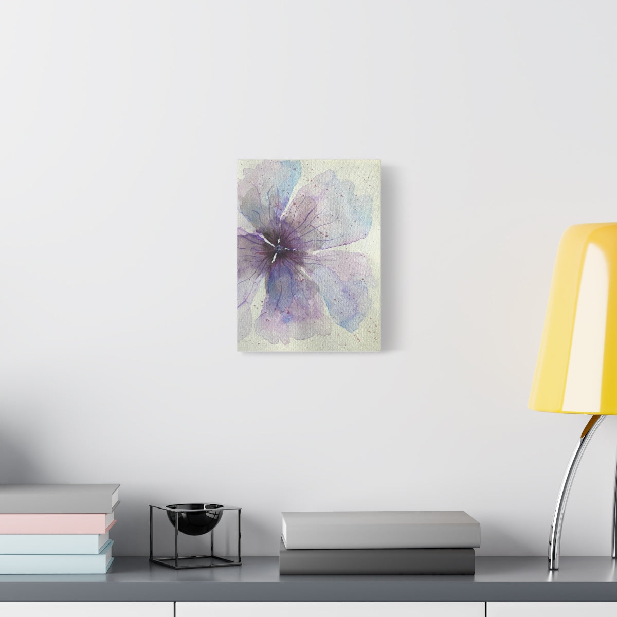 Watercolor Flower Painting Matte Canvas, Stretched, 1.25"