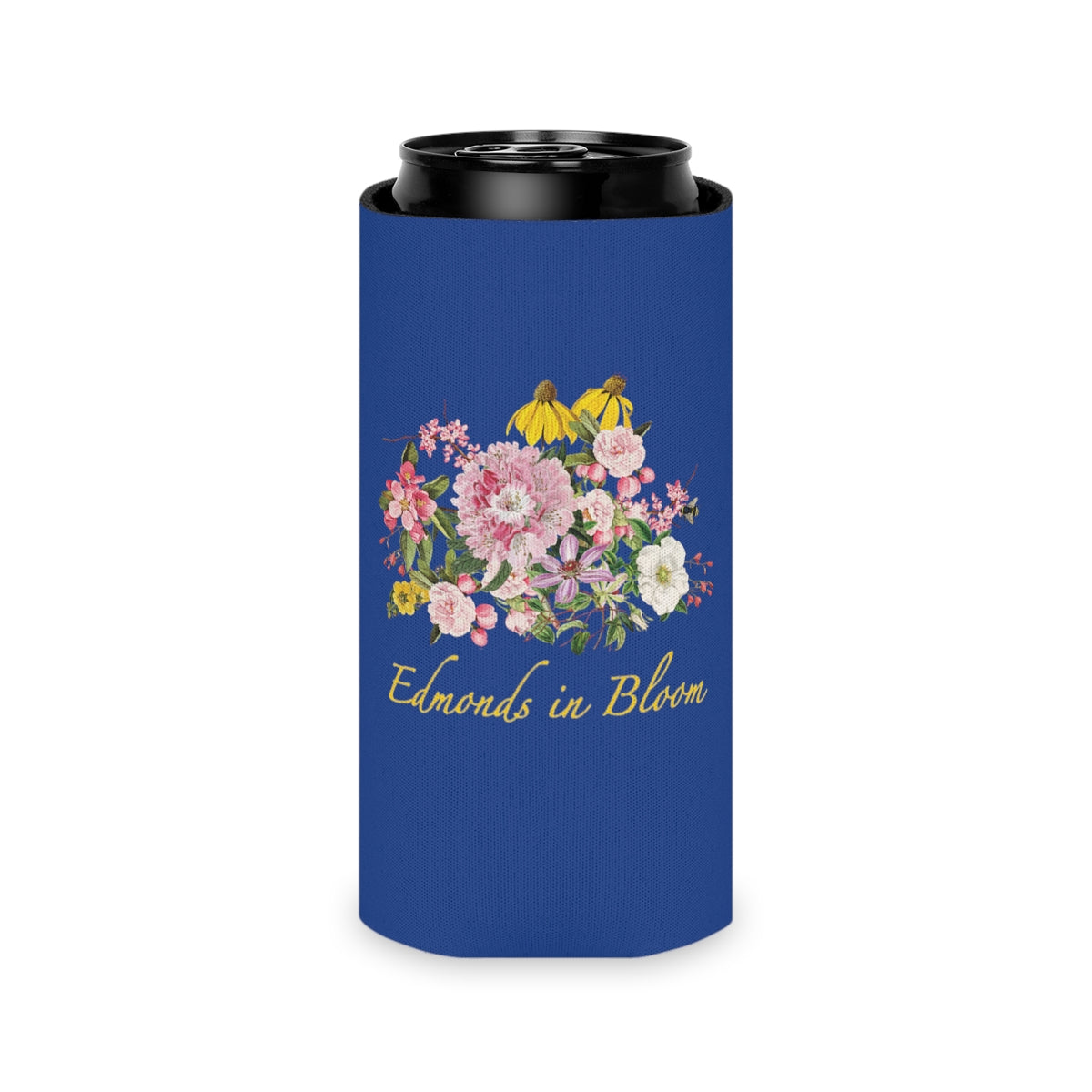 Edmonds in Bloom Can Cooler (Blue)