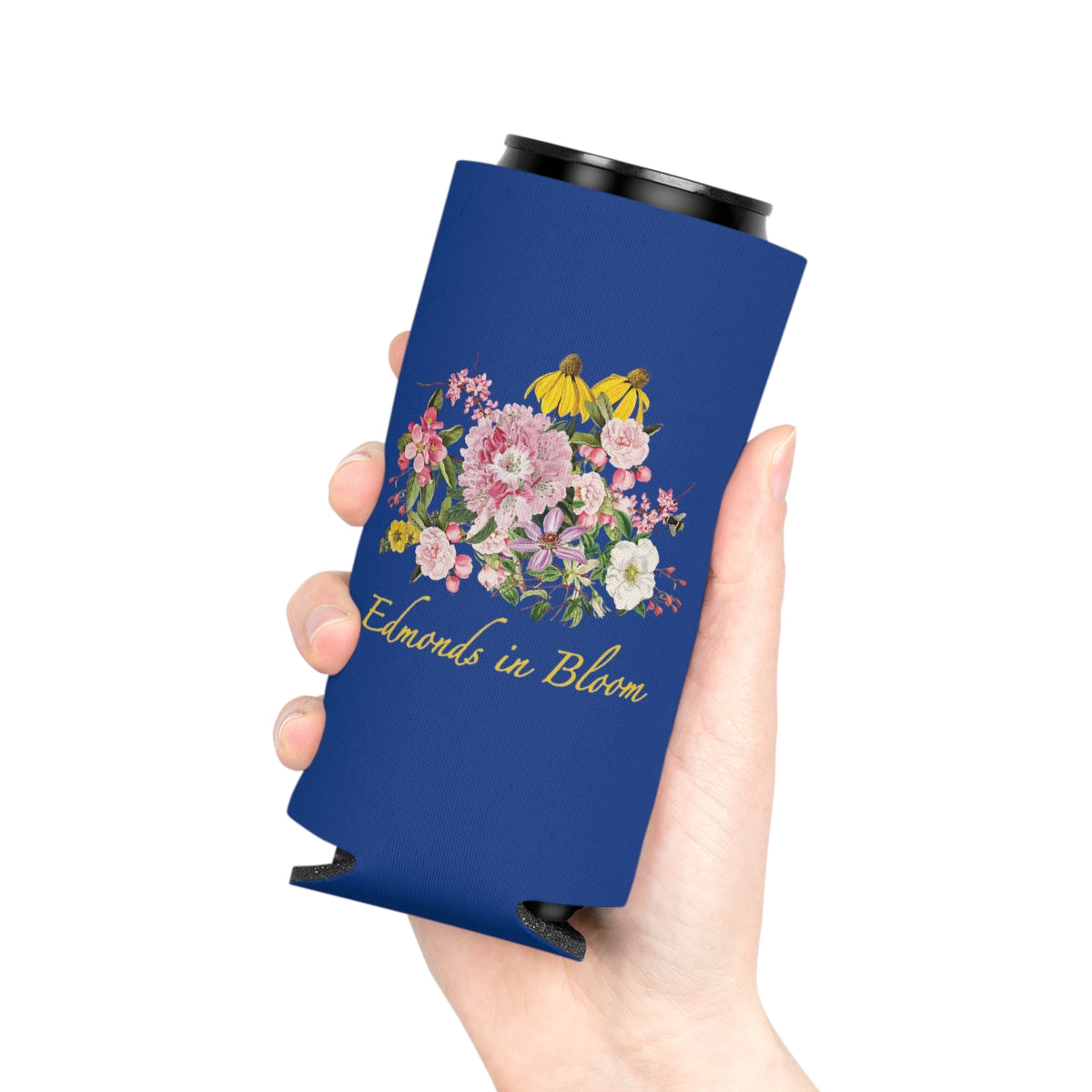 Edmonds in Bloom Can Cooler (Blue)