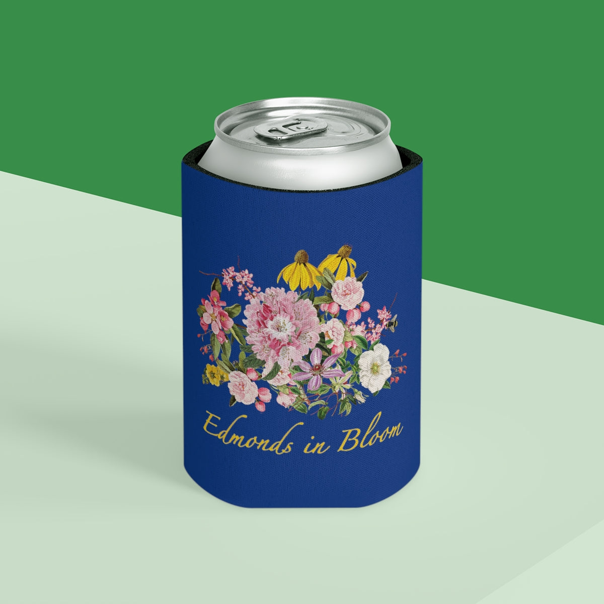 Edmonds in Bloom Can Cooler (Blue)