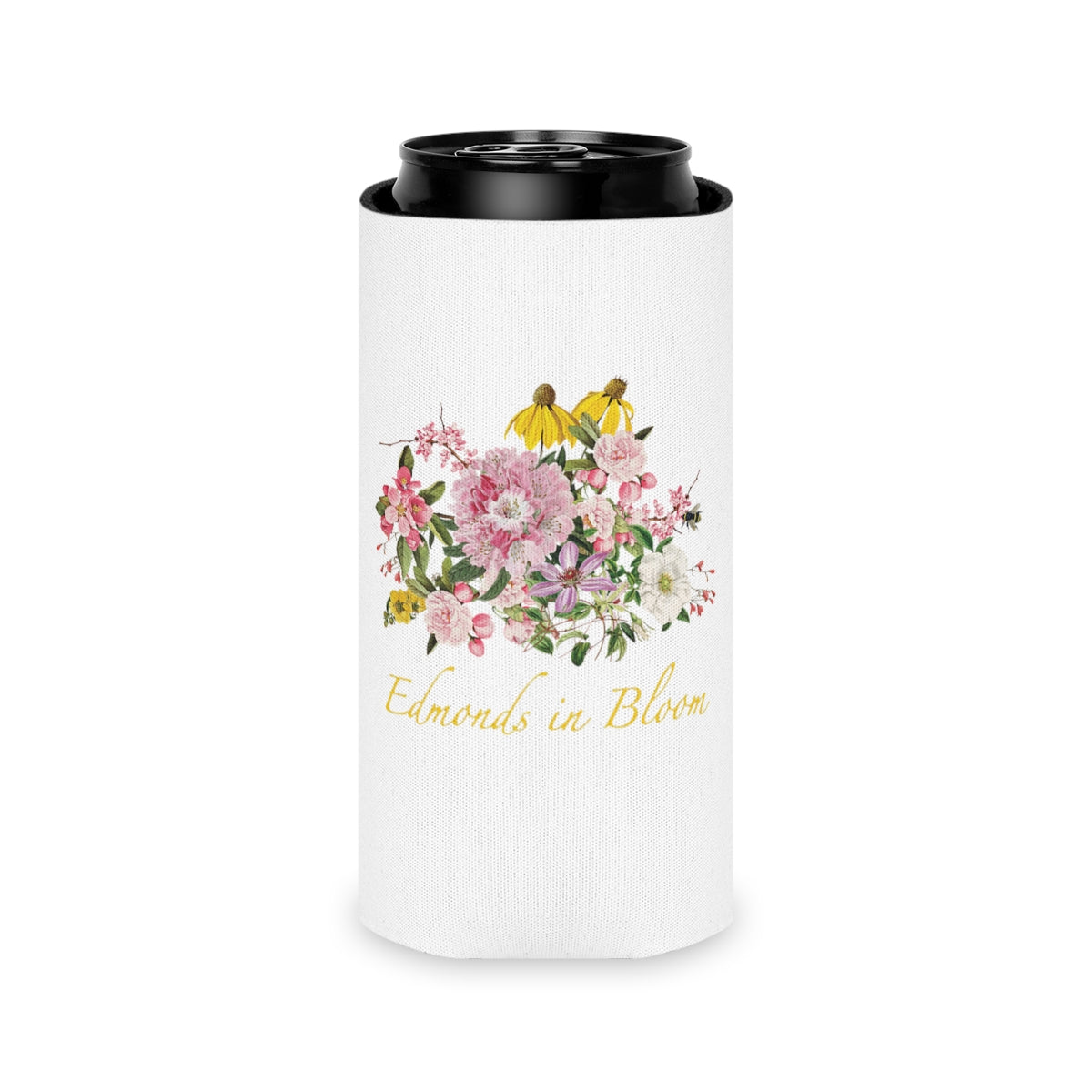 Edmonds in Bloom Can Cooler (White)