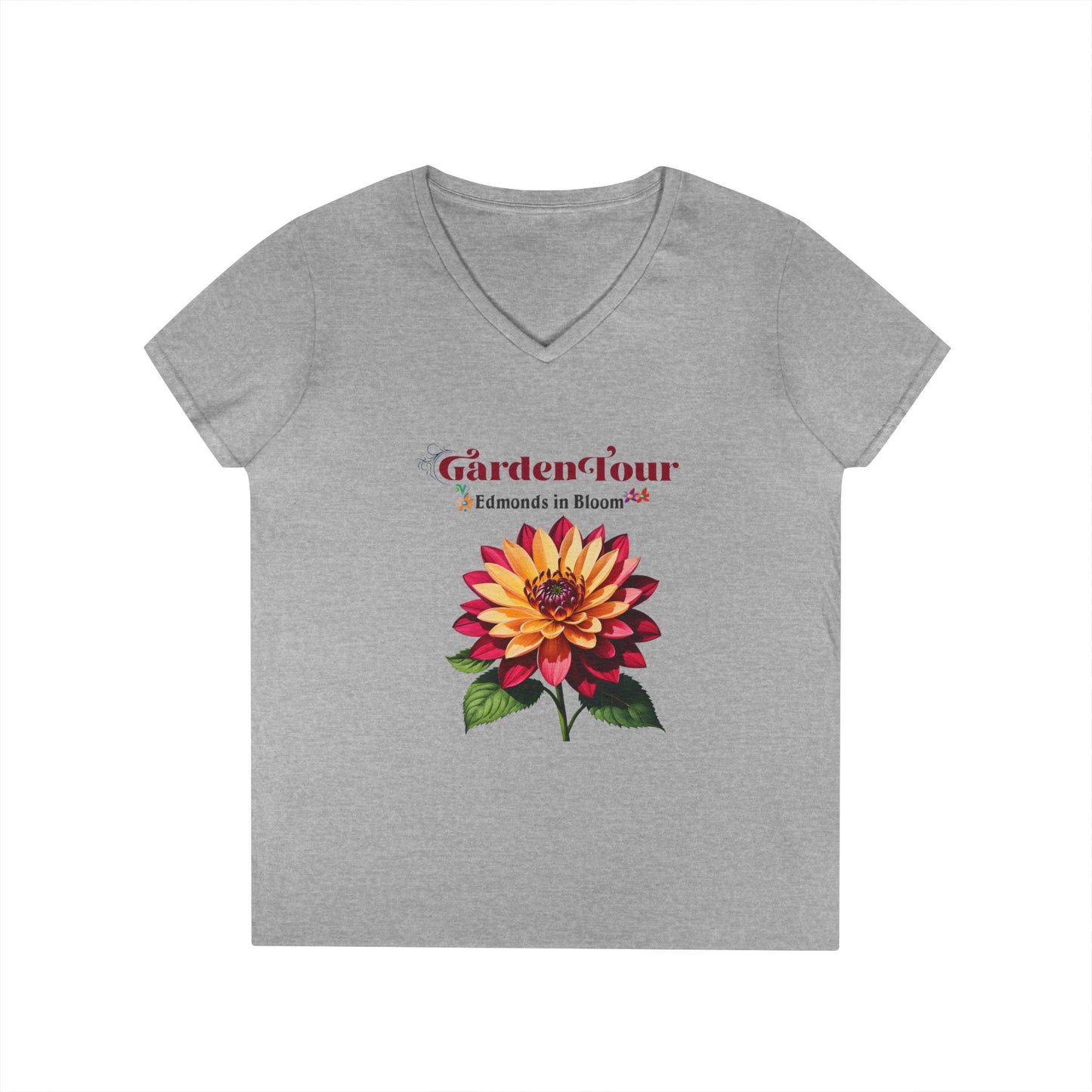 Edmonds in Bloom Garden Tour 2026 Ladies' V-Neck T-Shirt