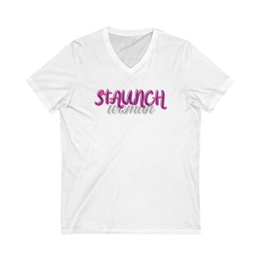 Staunch Woman Ladies' V-Neck T-Shirt