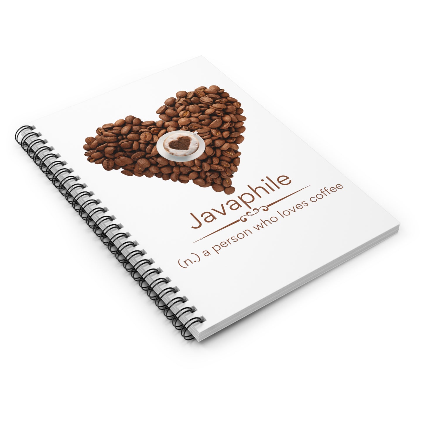 Javaphile II - coffee lover Spiral Notebook - Ruled Line