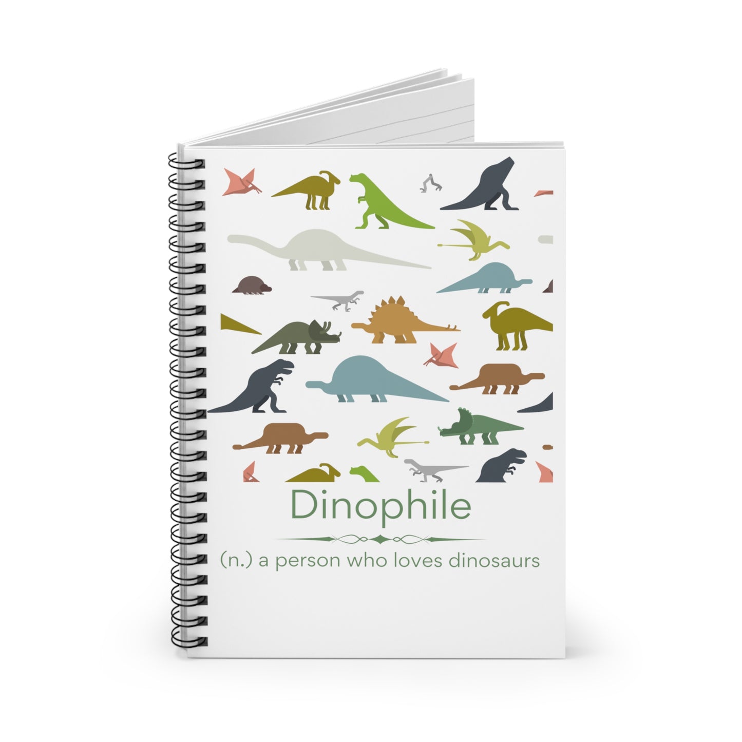 Dinophile Spiral Notebook - Ruled Line