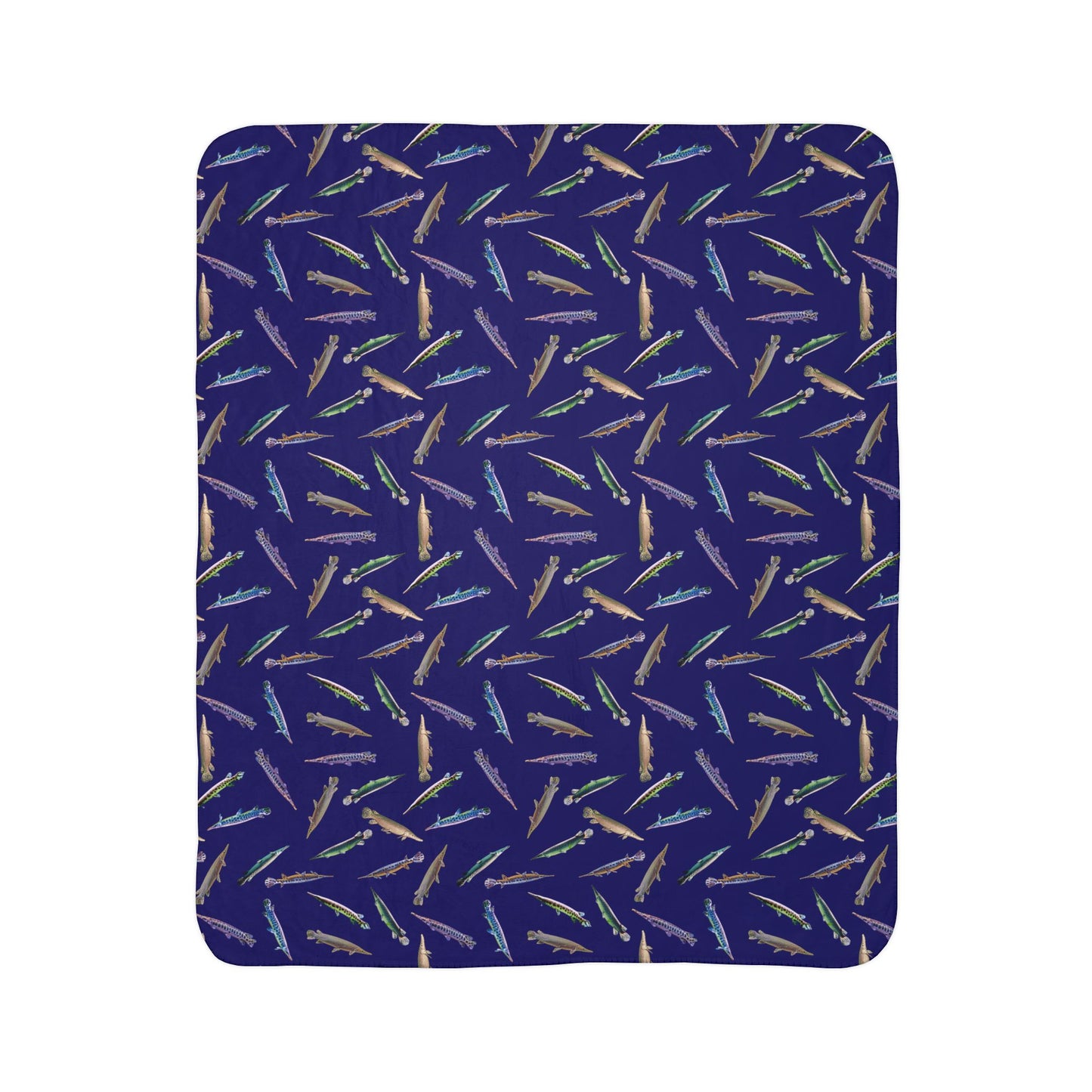 Glorious Gars Patterned Fleece Sherpa Blanket