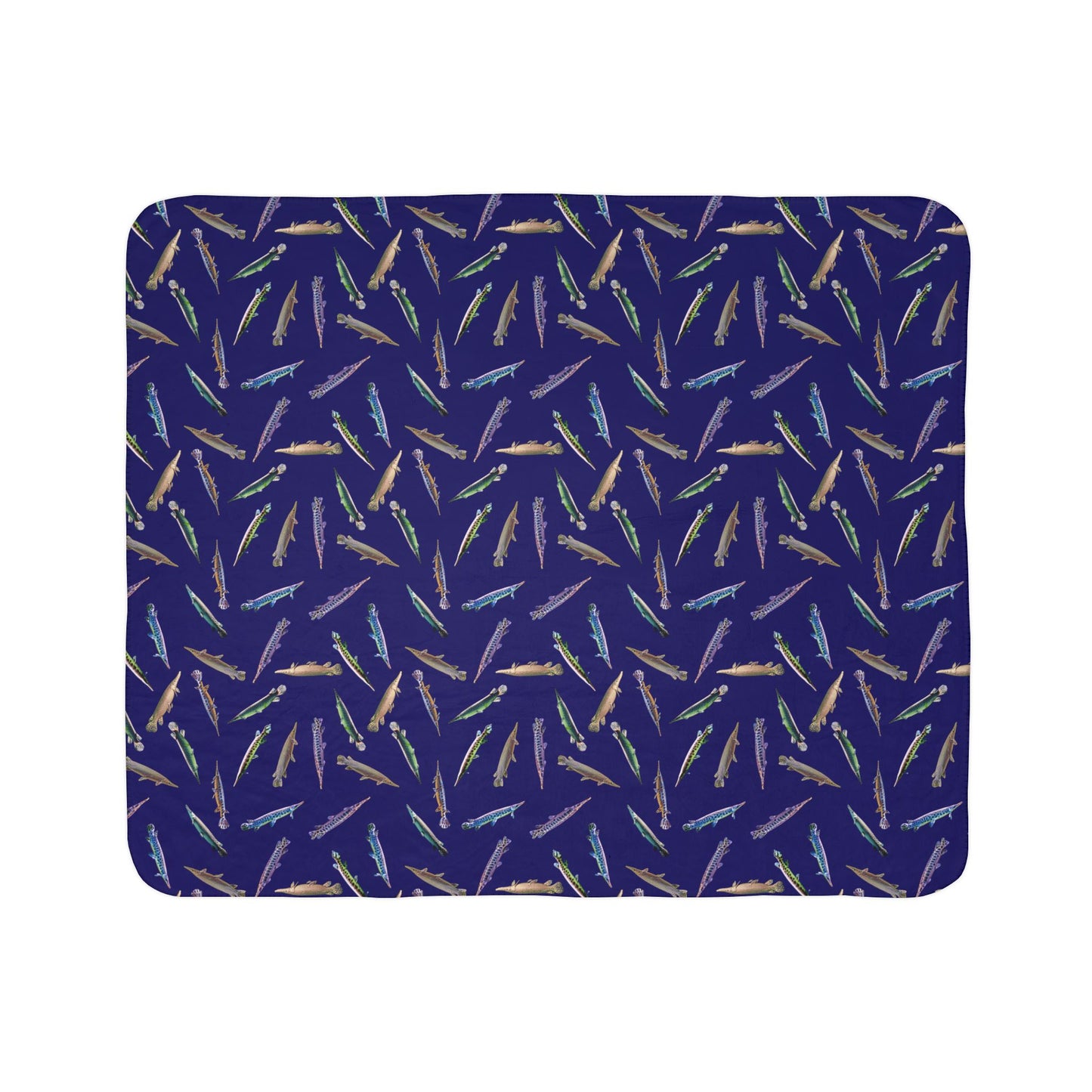 Glorious Gars Patterned Fleece Sherpa Blanket