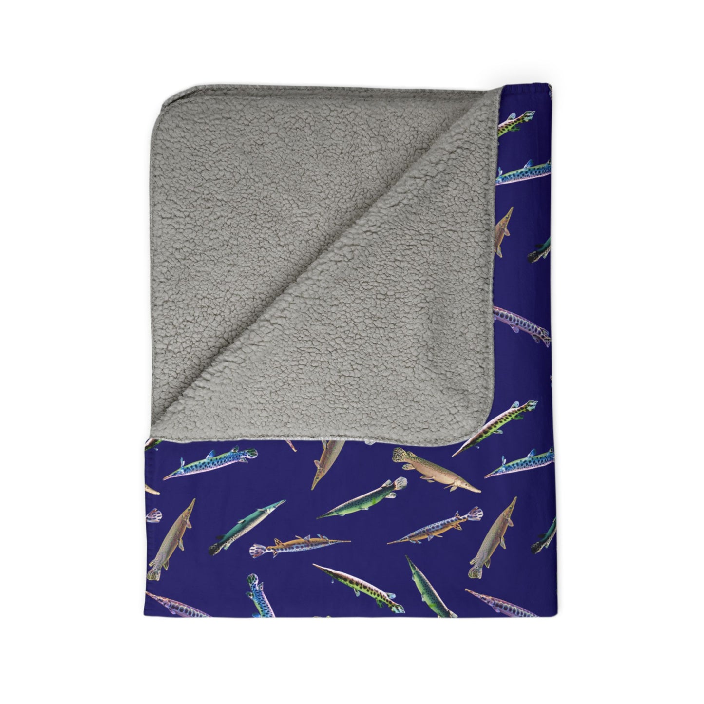 Glorious Gars Patterned Fleece Sherpa Blanket