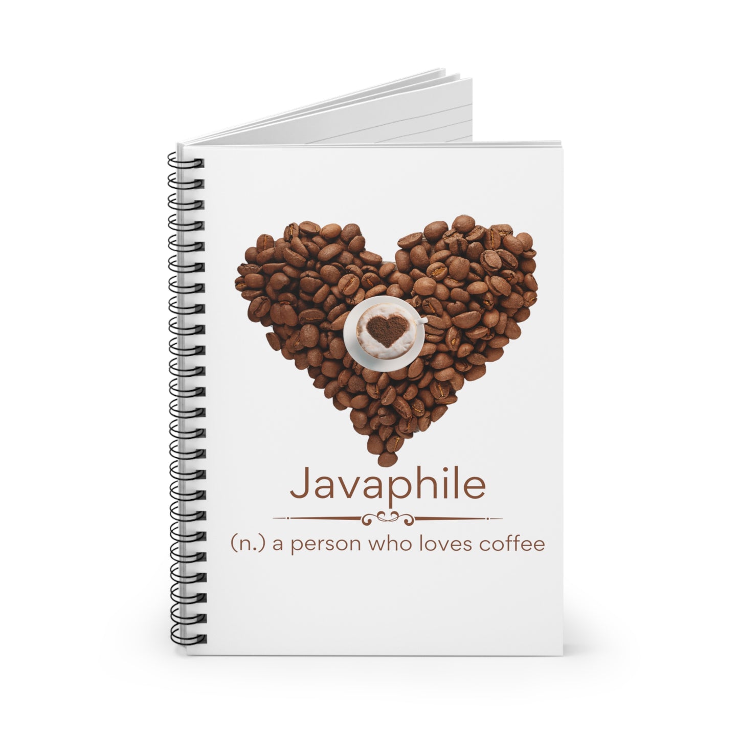 Javaphile II - coffee lover Spiral Notebook - Ruled Line