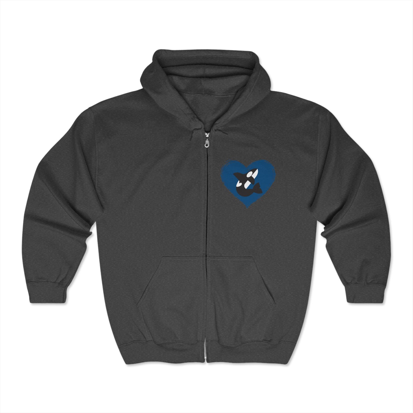 Orca Heart Full Zip Hoodie