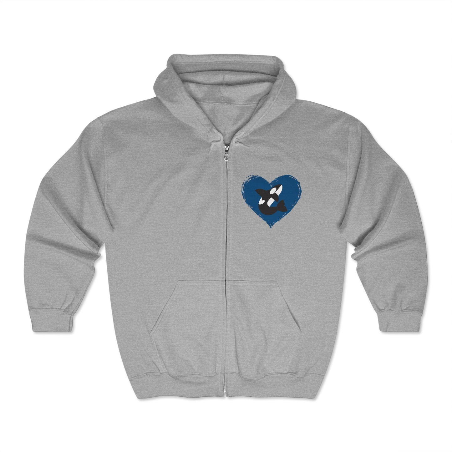 Orca Heart Full Zip Hoodie