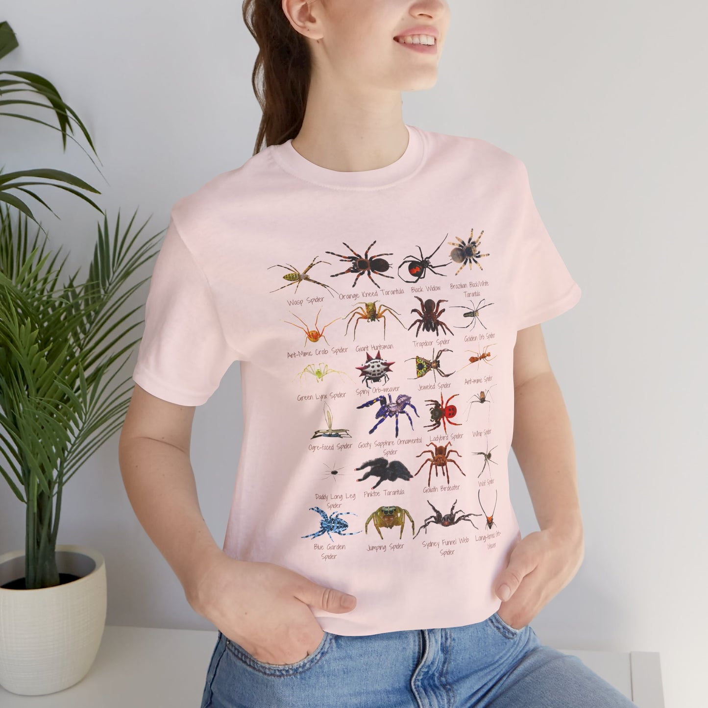 Stupendous Spiders T-shirt with 24 unique spiders