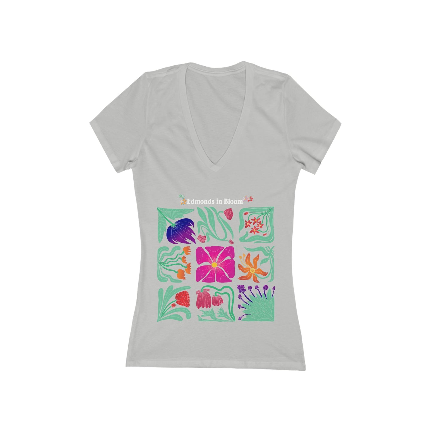 Edmonds in Bloom 2024 Garden Tour Ladies' V-Neck T-Shirt