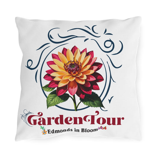 Edmonds in Bloom Garden Tour 2026 Outdoor Pillows (Scrolls)