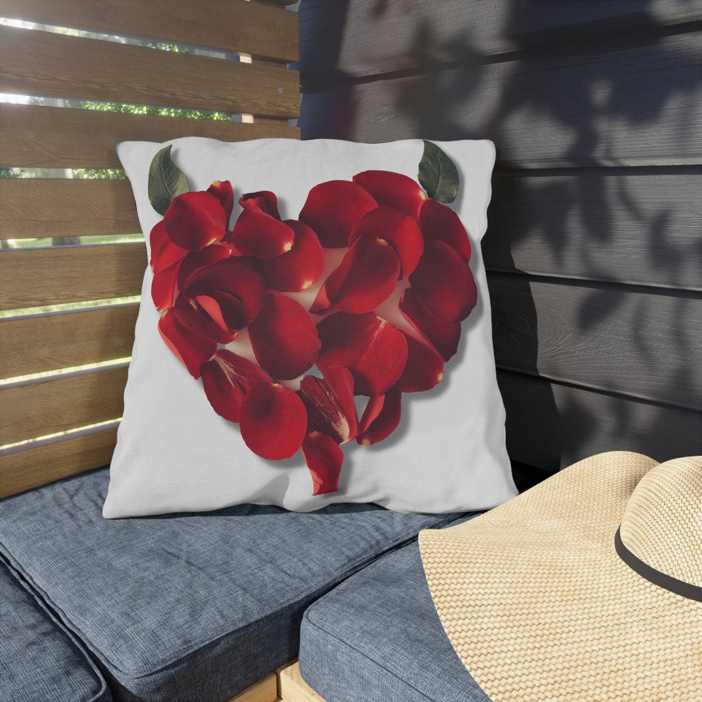 Horned Floral Heart Outdoor Pillows