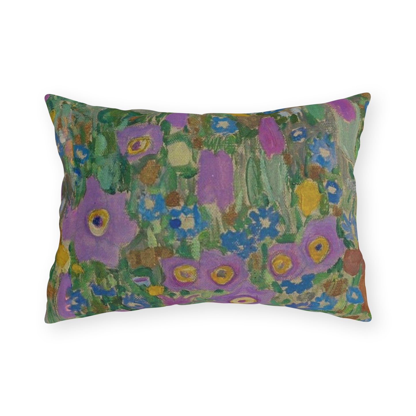 Klimt Kiss Flowers Outdoor Pillows