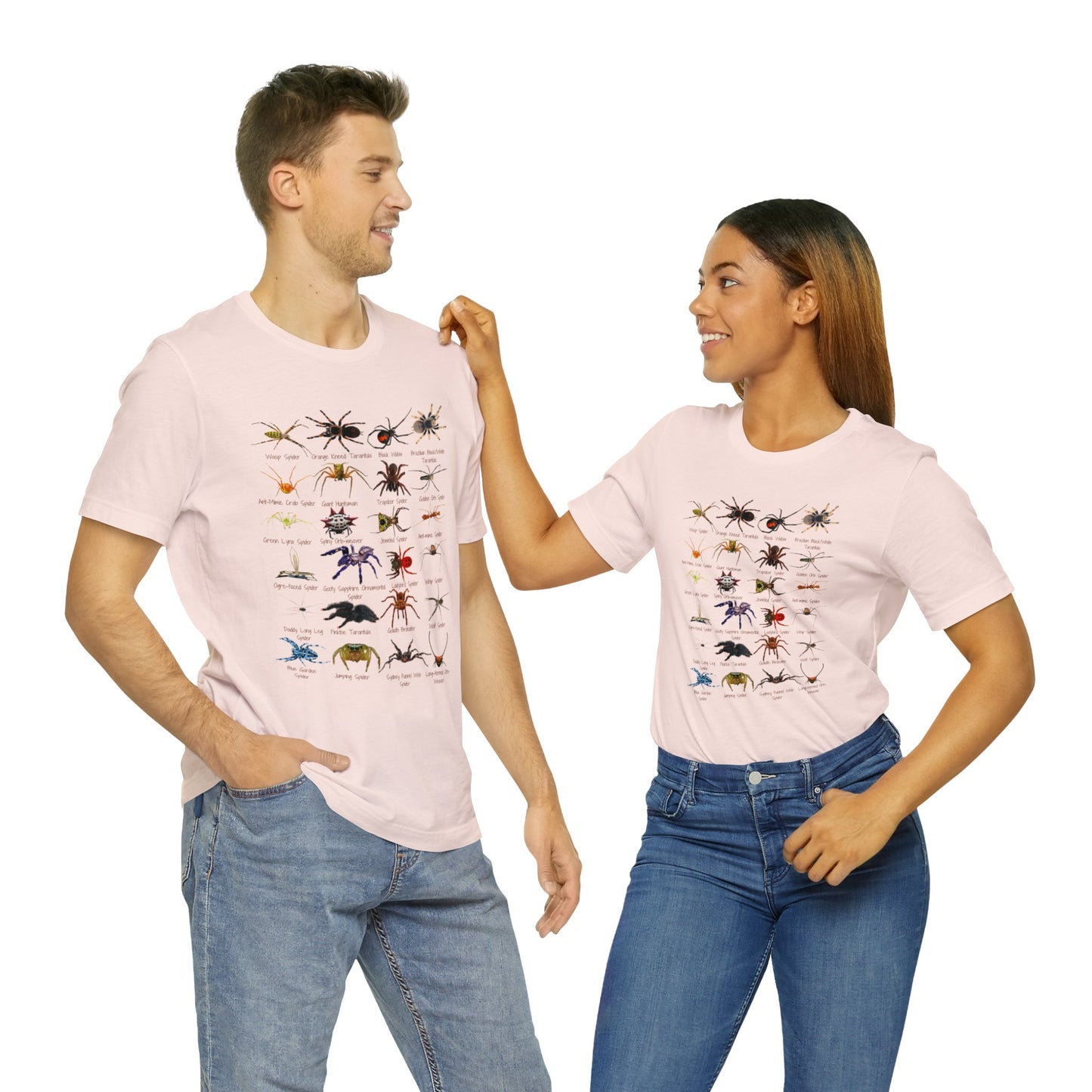 Stupendous Spiders T-shirt with 24 unique spiders