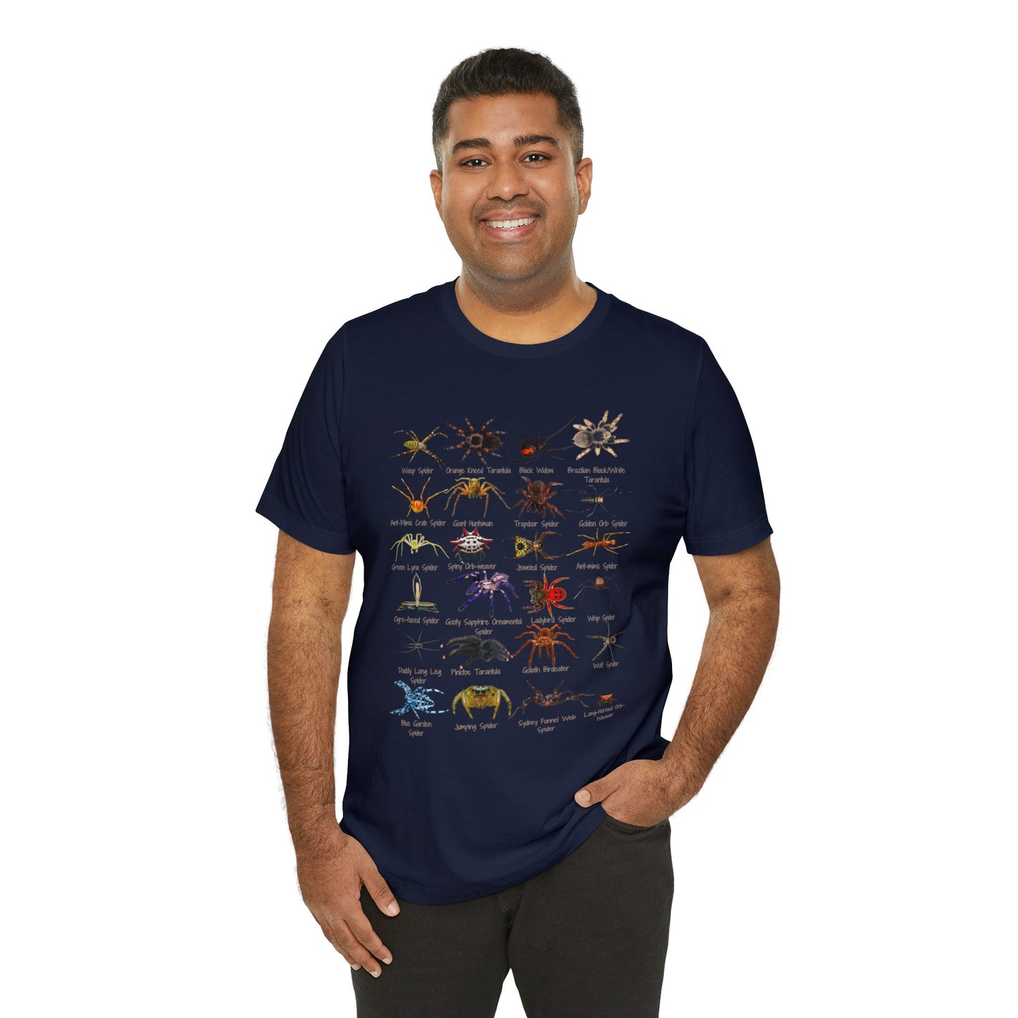 Stupendous Spiders T-shirt with 24 unique spiders