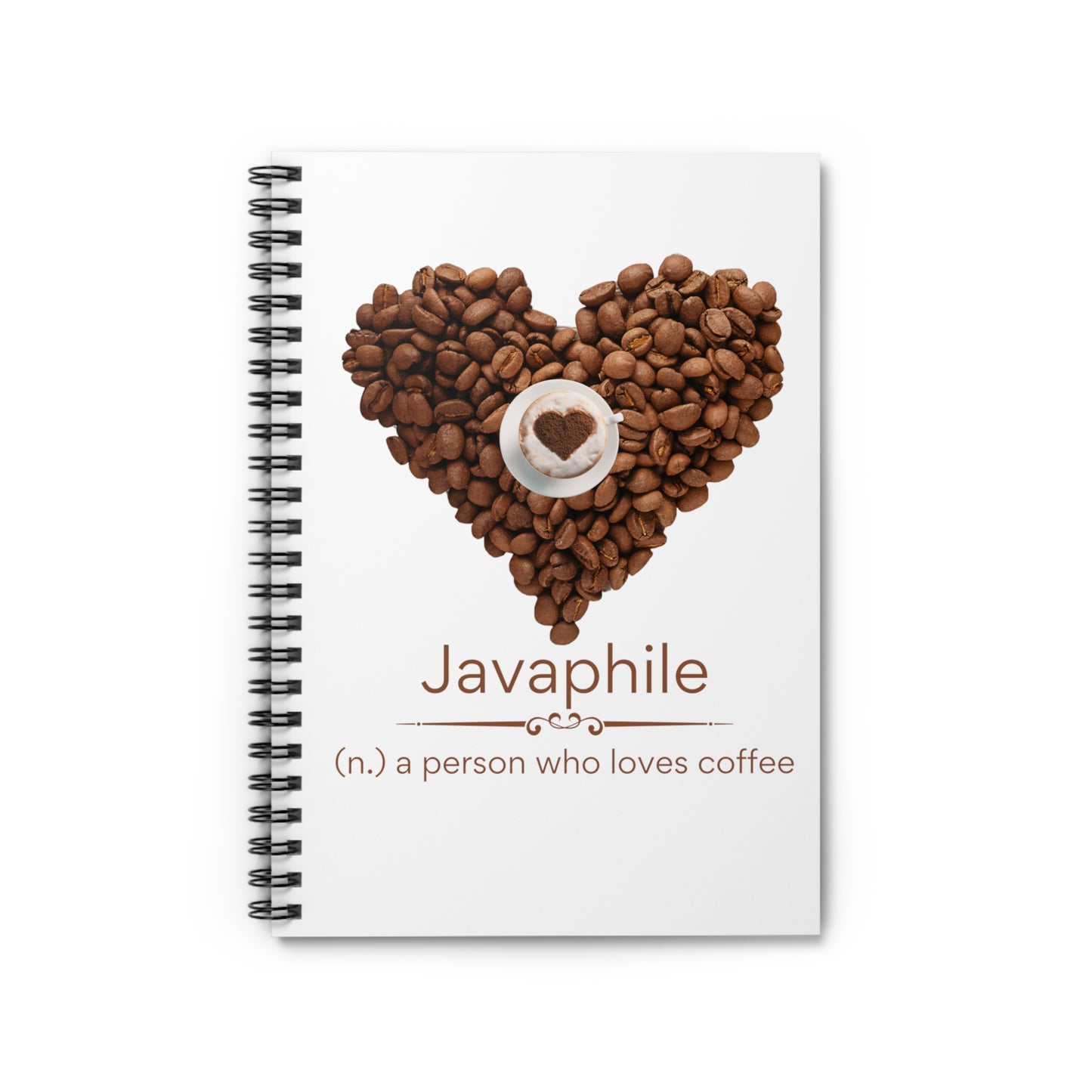 Javaphile II - coffee lover Spiral Notebook - Ruled Line