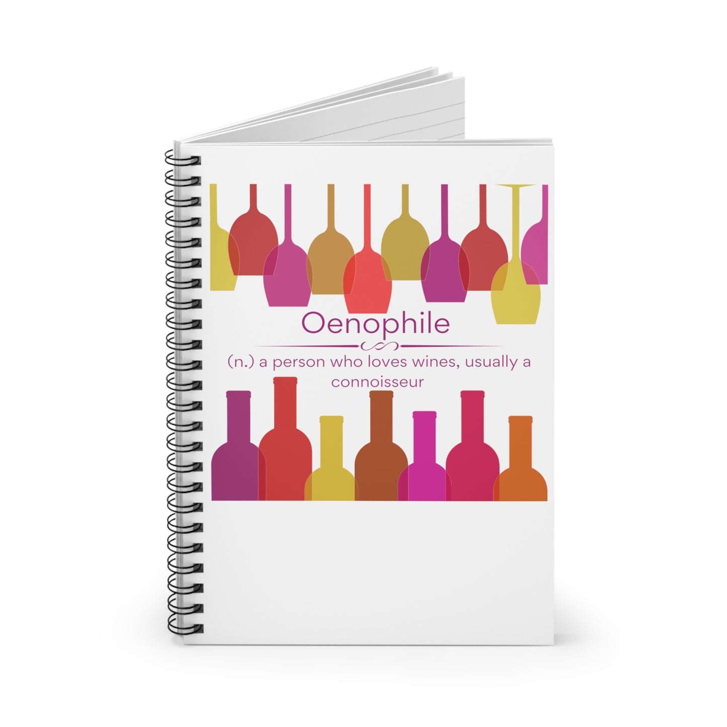 Oenophile Spiral Notebook - Ruled Line