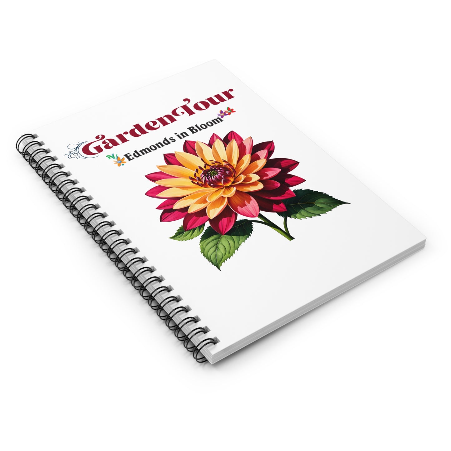 Edmonds in Bloom Garden Tour 2026 Spiral Notebook - Ruled Line (White)