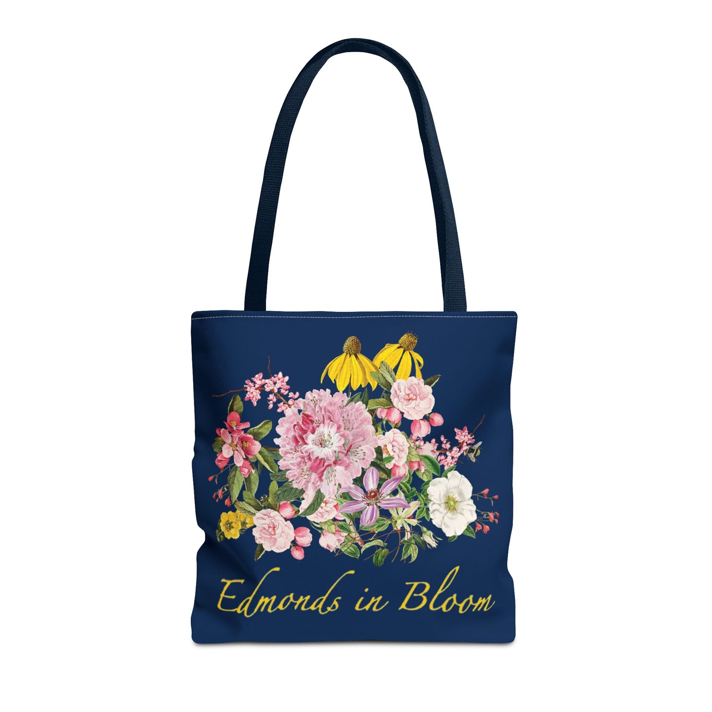 Edmonds in Bloom Tote Bag (Midnight Blue)