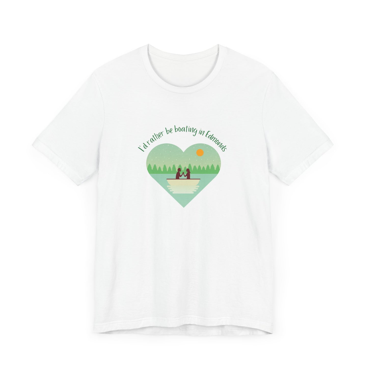 I'd rather be boating in Edmonds heart T-shirt