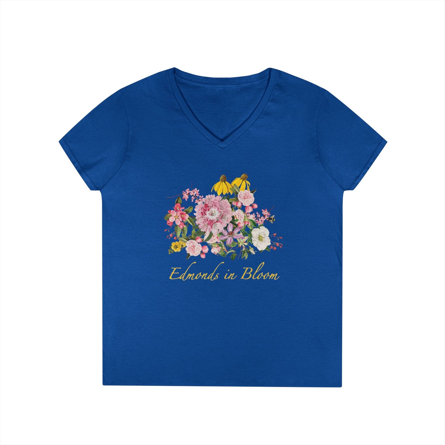 Edmonds in Bloom Women's V-Neck T-Shirt