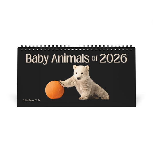 Baby Animals of 2026 Desktop Calendar