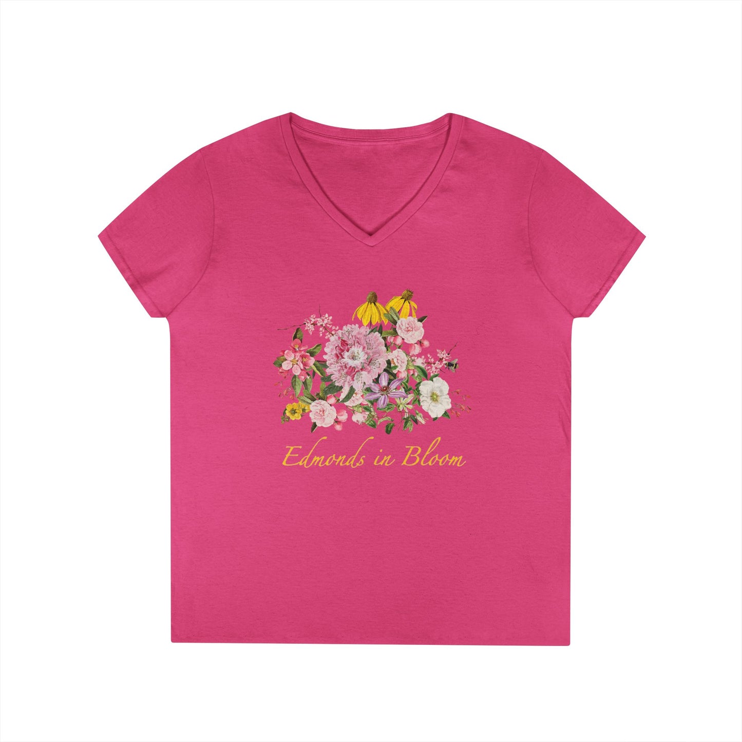 Edmonds in Bloom Women's V-Neck T-Shirt