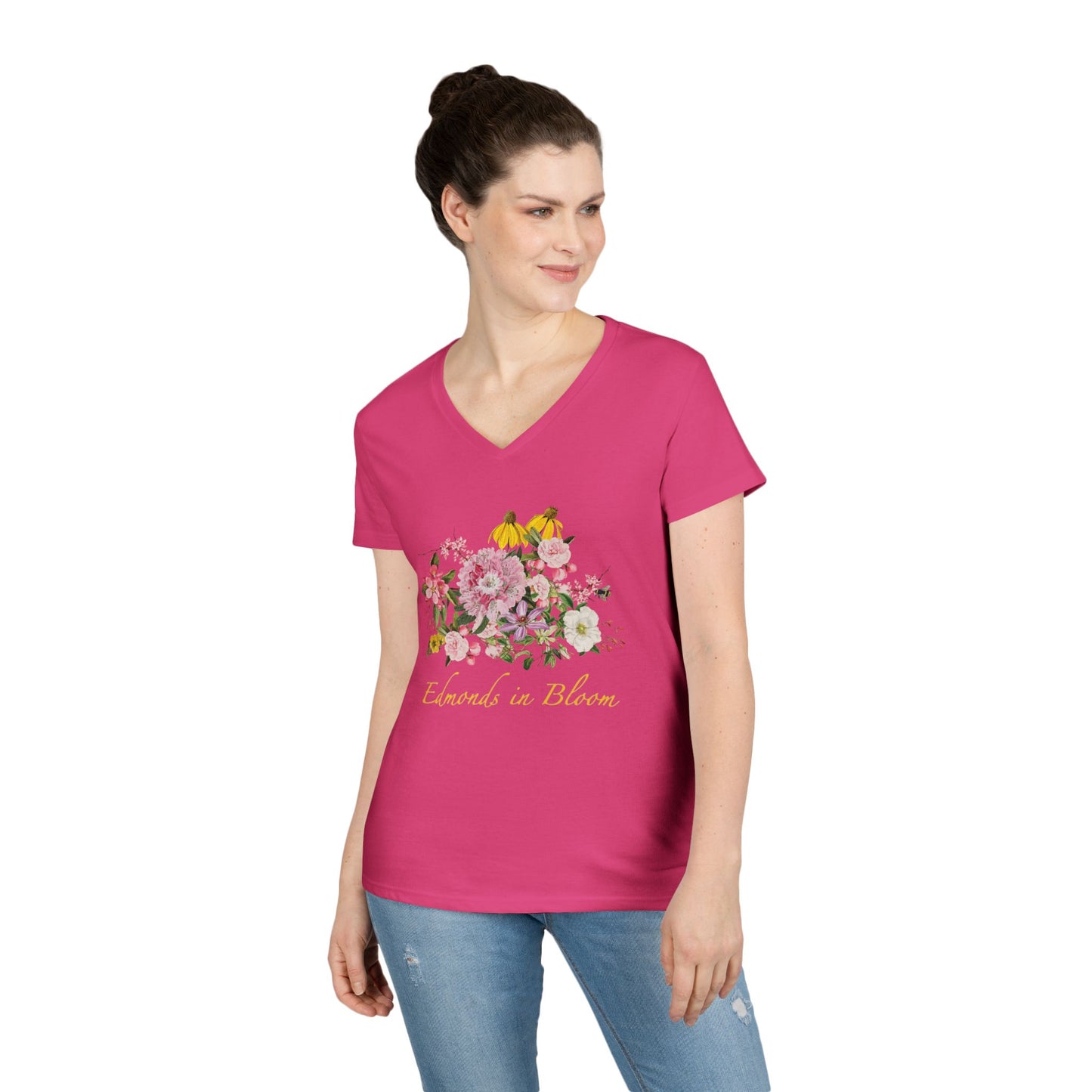 Edmonds in Bloom Women's V-Neck T-Shirt