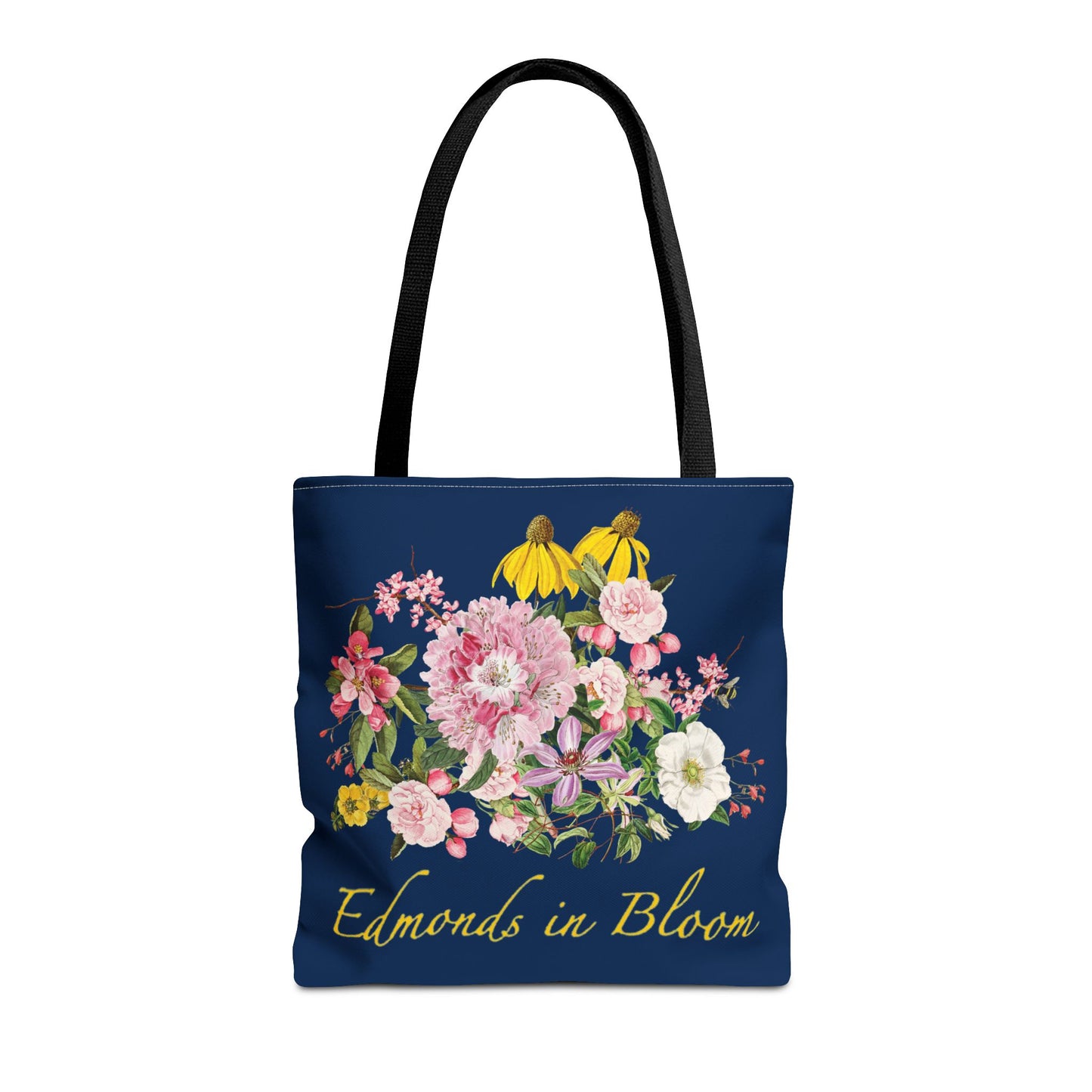 Edmonds in Bloom Tote Bag (Midnight Blue)