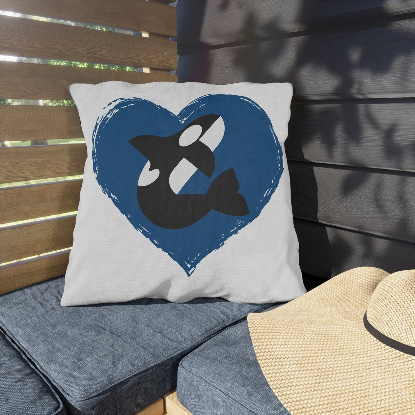 Orca Heart Outdoor Pillows