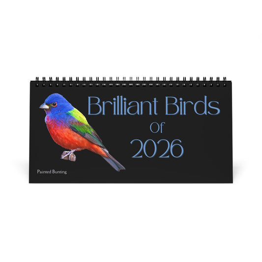 Brilliant Birds of 2026 Desktop Calendar