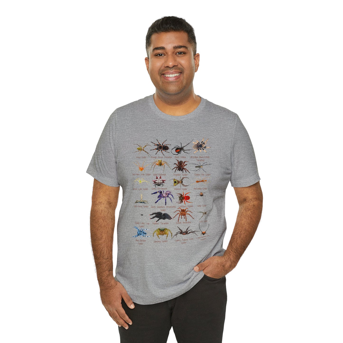 Stupendous Spiders T-shirt with 24 unique spiders