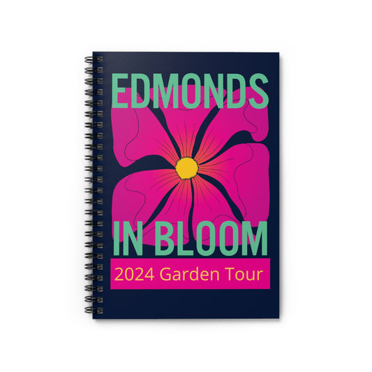 Edmonds in Bloom 2024 Garden Tour Spiral Notebook - Ruled Line