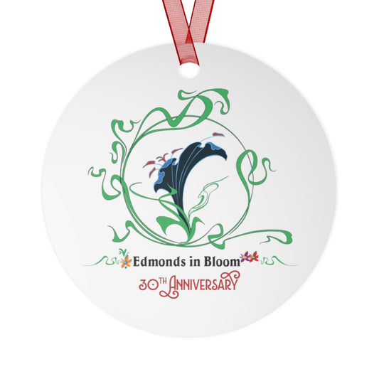 Edmonds in Bloom 30th Anniversary Metal Ornaments