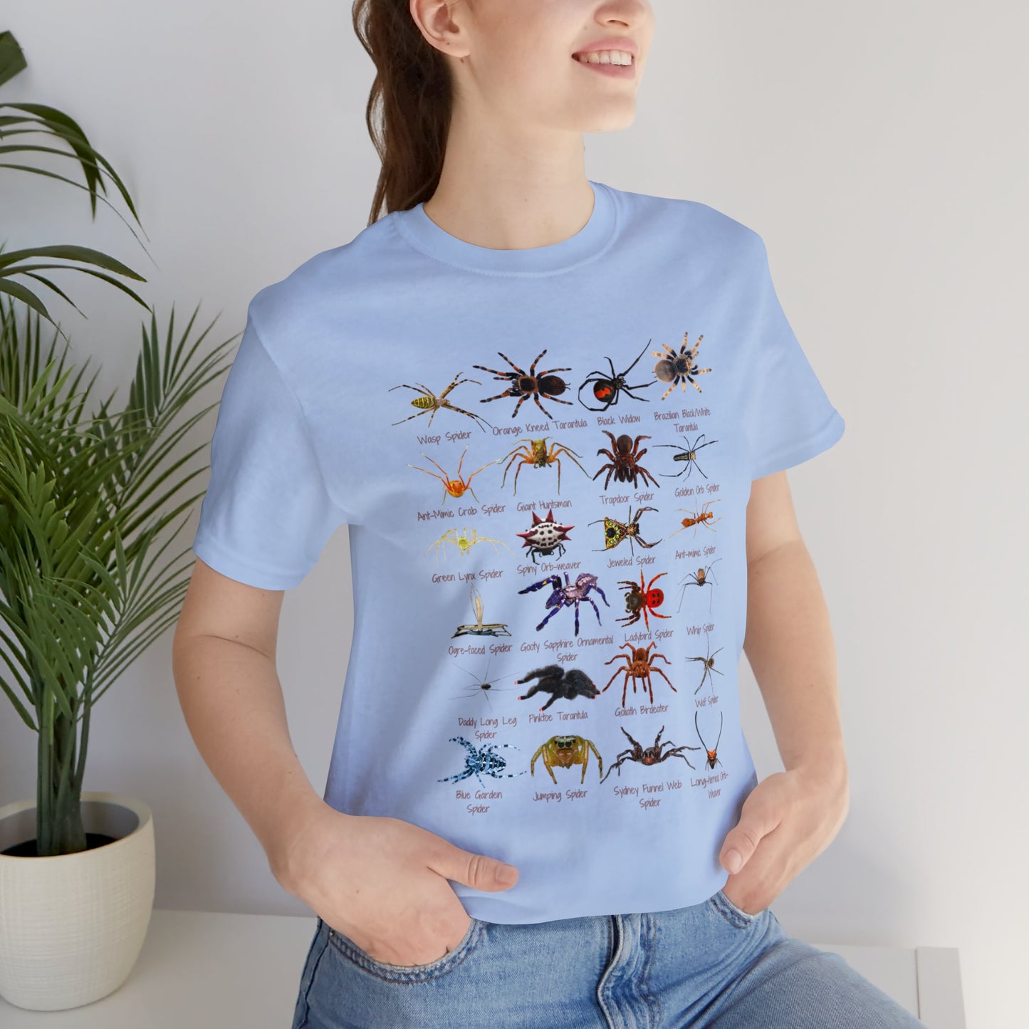 Stupendous Spiders T-shirt with 24 unique spiders